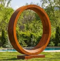 Кортеновская сталь скульптура кольцо (518267) монтаж арт-объект  в Абазе