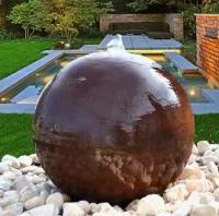 Сфера КОРТЕН - ШАР ФОНТАН 3D (518902) ∅ 850 мм. Абаза