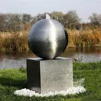 Стальной фонтан сфера (518889) ∅ 450 мм. Абаза