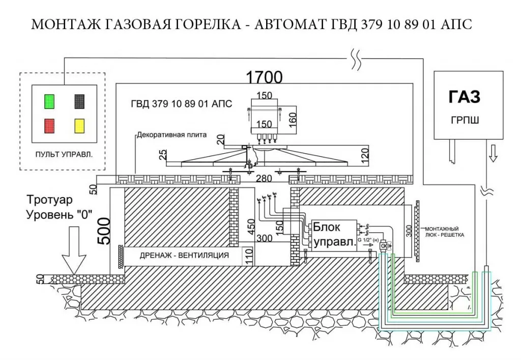 Монтаж газовой горелки с автоматикой для вечного огня в Абазе 