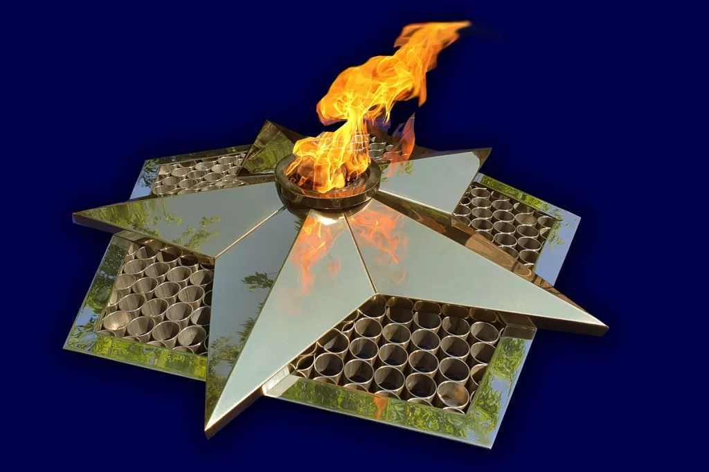 Вечный огонь звезда с газовой в Абазе 